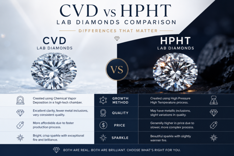 CVD vs HPHT Lab Diamonds: Which Is Better? Pros, Cons & Differences